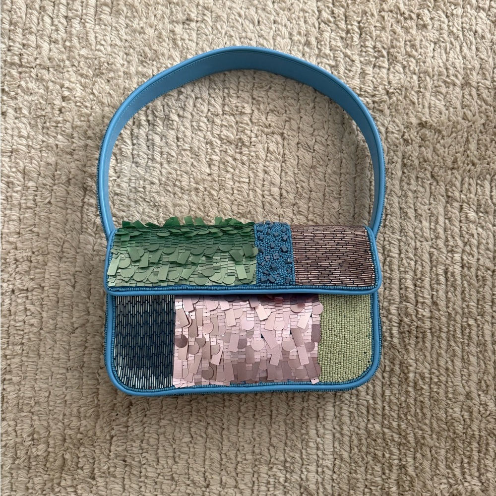 Staud Tommy Bag Multicolor Patchwork Shoulder Bag - image 1